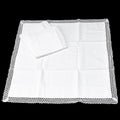 3 taies d’oreiller blanches pourtour dentelle crochet 63 x 60 anciennes
