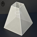 Abat-jour pyramide base carrée tissu beige pour suspension plafonnier neuf