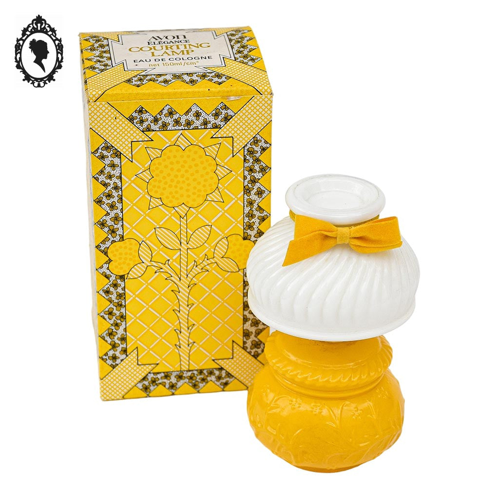 Avon élégance Courting Lamp lampe jaune cologne 150 ml collection vintage