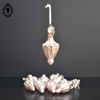 Boule de noël en verre argent mercurisé rose Braxton shabby chic
