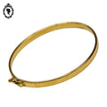 Bracelet bébé enfant jonc ovale ouvrant en or jaune avec poinçons