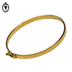 Bracelet bébé enfant jonc ovale ouvrant en or jaune avec poinçons