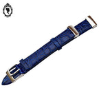 Bracelet de montre bleu femme cuir croco 12 mm ML Genuine leather vintage neuf
