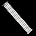 Bracelet de montre métal gris acier inoxydable extensible 18 mm vintage neuf