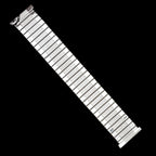Bracelet de montre métal gris acier inoxydable extensible 18 mm vintage neuf