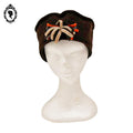 Chapeau femme laine marron foncé fleur NEUF Taille S 54 cm