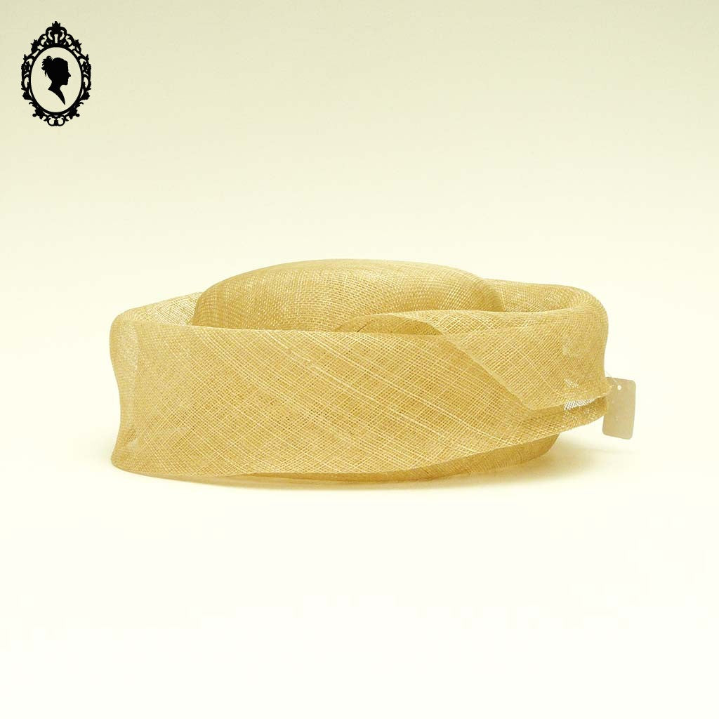 Chic Chapeau femme cérémonie beige clair naturel Joa Nell en sisal NEUF Taille S