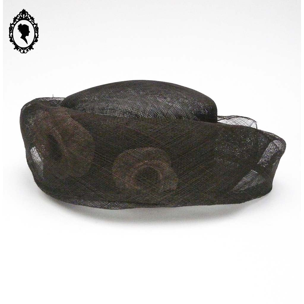 Chic Chapeau femme cérémonie marron Joa Nell en sisal NEUF  Taille S
