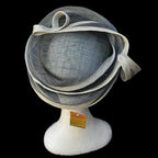 Chapeau femme cérémonie gris JOA NELL sisal paille NEUF Taille S ou 55 cm