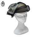 Chic chapeau été femme beige noir bleu fibre naturelle T M / 57 cm