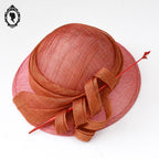 Chic chapeau fille enfant cérémonie rose orange 55 cm Taille S Neuf