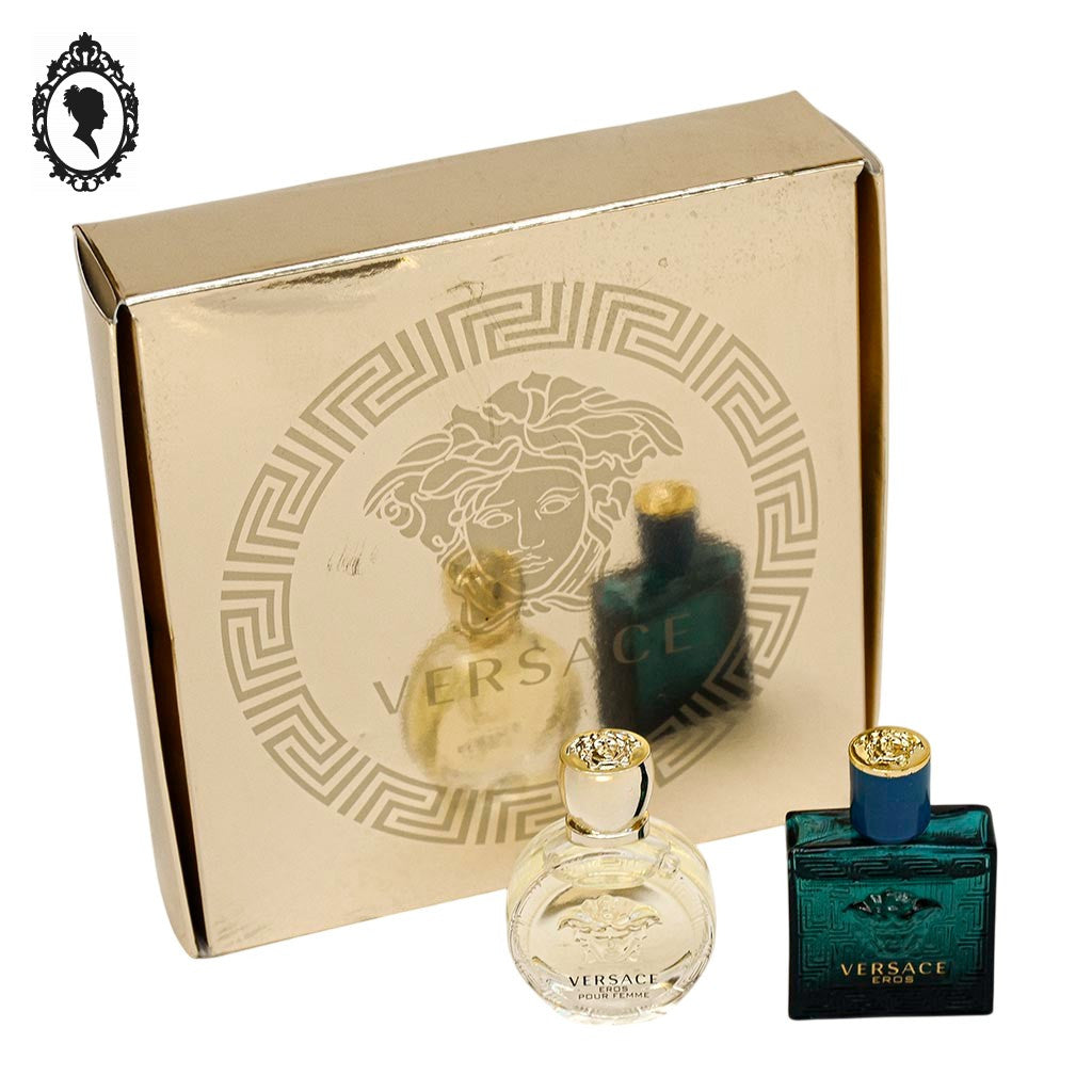 Coffret 2 miniatures parfums Versace Eros femme et homme collection