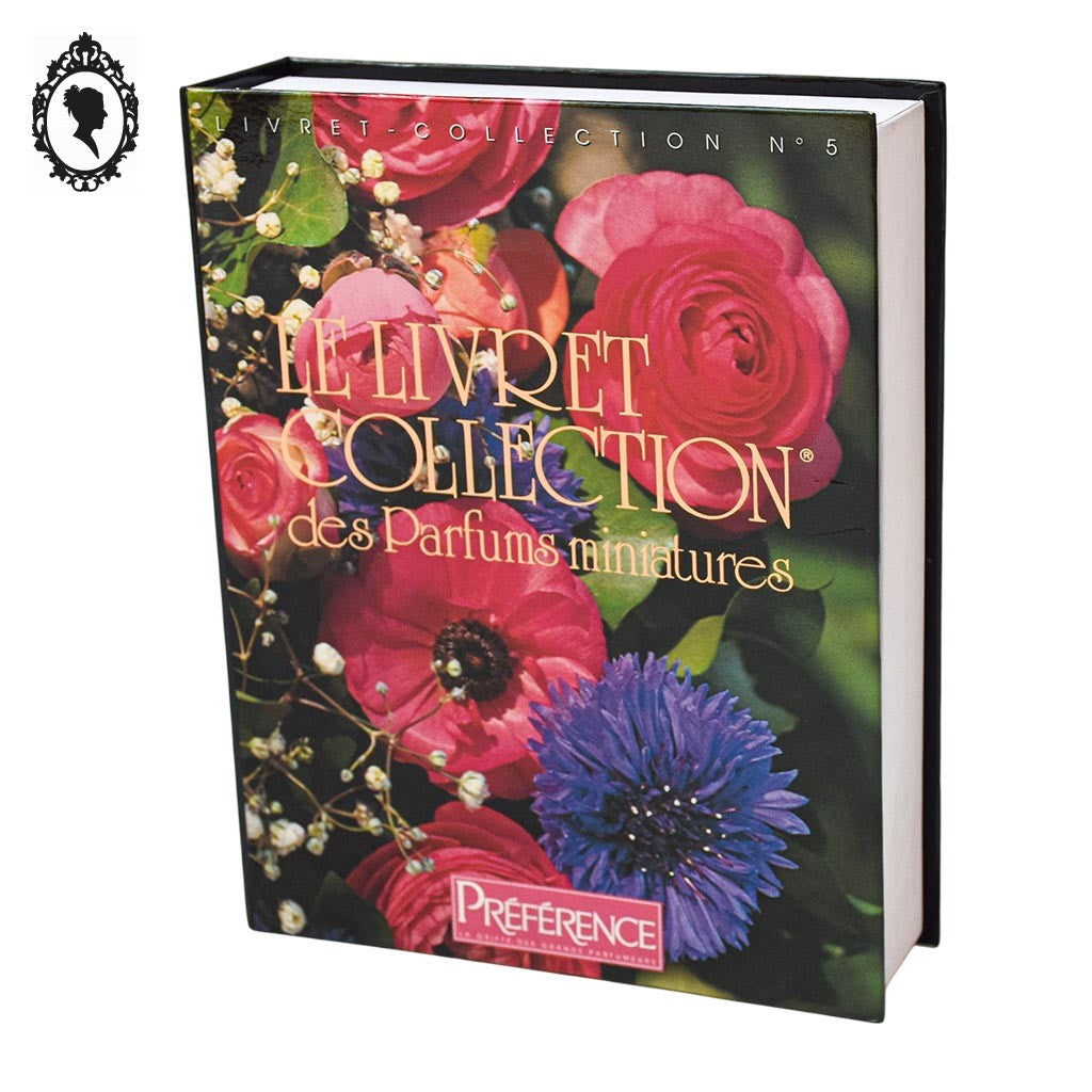 Coffret livre 5 miniatures parfums Préférence n° 5 diverses marques collection