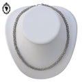 Collier chaîne byzantine métal argent serpentin articulé