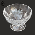 Coupelle sur pied serviteur plat coupe piédouche en cristal H 15 D 22 cm