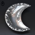Coupelle coupe petit plat forme croissant de lune métal argenté signé Baullar