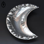 Coupelle coupe petit plat forme croissant de lune métal argenté signé Baullar