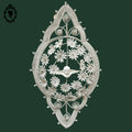 Couronne florale ange perles blanches objet de curiosité mortuaire ancienne 1900 H 76 cm