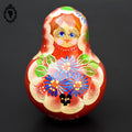 Culbuto fraise poupée Russe matriochka bois rouge