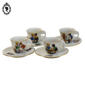 Dînette 4 tasses thé café porcelaine blanche dans l’esprit Germaine Bouret jouet vintage