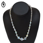 Élégant collier en cristal aurore boréale en cascade bijou ancien vintage