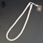 Embrasse corde beige satiné simple passementerie attache pour rideau style Houles neuf