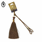 Embrasse pompon gland de clé perle cordon marron passementerie pour rideau style Houles neuf