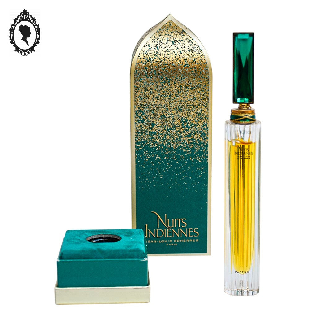 Flacon factice de parfum Nuits Indiennes Jean Louis Scherrer H 16 cm collection vitrine parfumerie PLV