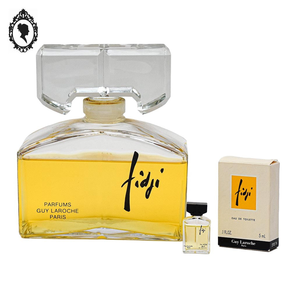 Flacon factice géant de parfum Fidji de Guy Laroche H 19 cm collection vitrine parfumerie PLV
