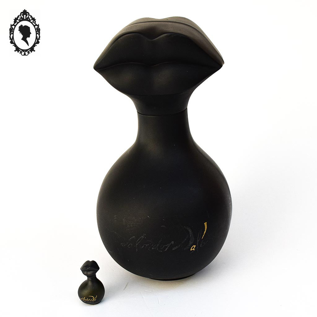 Factice géant de parfum homme Salvador Dali bouche vide H 32 cm objet de collection de Vitrine parfumerie PLV