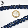 Galon bleu marine effet pailleté L 1,2 cm 12 m passementerie vintage pop