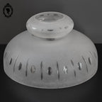 Globe abat jour seul rond verre mat Art déco pour suspension