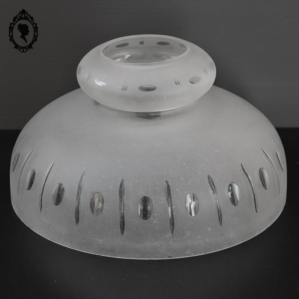 Globe abat jour seul rond verre mat Art déco pour suspension