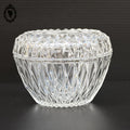 Jolie bonbonnière sucrier rond verre semi cristal Duralex vintage