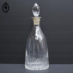 Jolie carafe ou flacon verre bouchon en pointe diamant ancienne