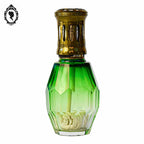 Lampe style berger collection Lusac Paris verte verre ou cristal multi-facette ancienne