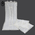 Linge de table brodé 2 napperons et 1 chemin de table style dentelle crème