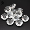 Lot 11 boutons diamant verre blanc transparent facetté D 2,3 cm 23 mm anciens