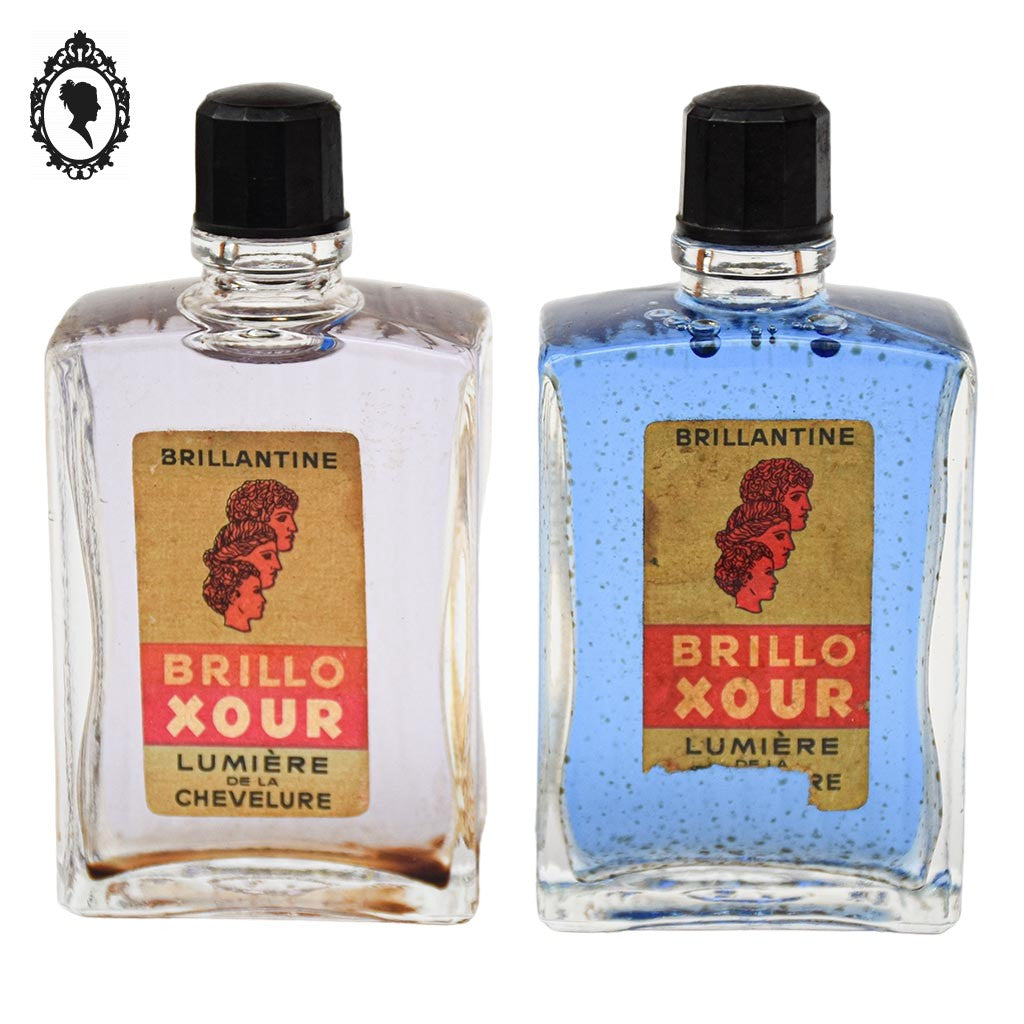 Lot 2 flacons brillantine Brillo Xour vintage pour collection flacon