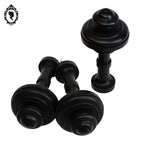 Lot 3 ornementations toupies embrasses bois noir ornement meuble ancien
