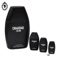 Lot 4 flacons factice géant à petit vides en cascade Parfum Drakkar noir de Guy Laroche objet de collection de Vitrine parfumerie