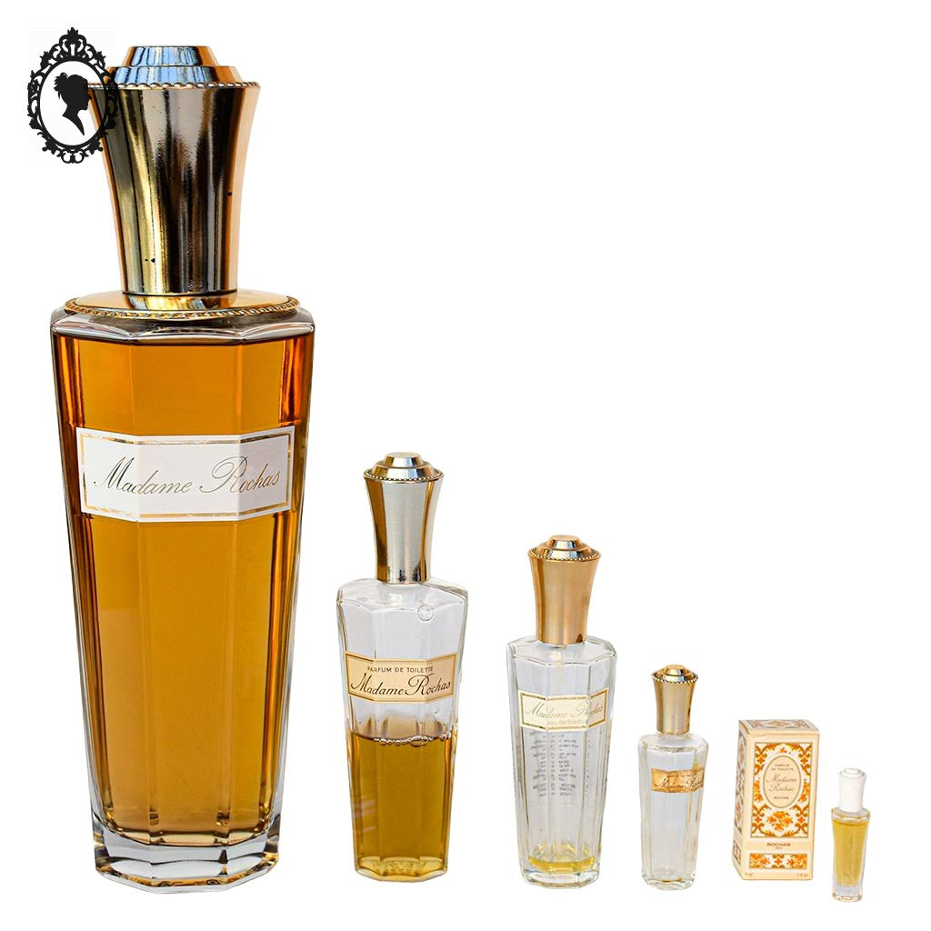 Lot 5 flacons factices Dummy Parfum Madame de Rochas vintage objet de collection, vitrine parfumerie