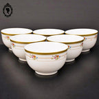 Lot 6 bols W Winterling Kirchenlamitz Germany Bavaria fleuri or vintage ancien