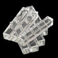 Lot 7 portes couteau carrés en verre translucide vintage