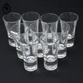 Lot 9 verres en verre épais shot liqueur digestif vintage