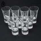 Lot 9 verres en verre épais shot liqueur digestif vintage