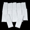 Lot service 12 serviettes de table anciennes damassées blanches monogramme FP