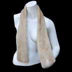 Magnifique écharpe véritable fourrure vison beige clair vintage ancien