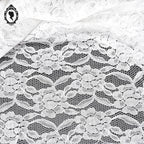 Magnifique rideau voilage dentelle fleurie blanc romantique