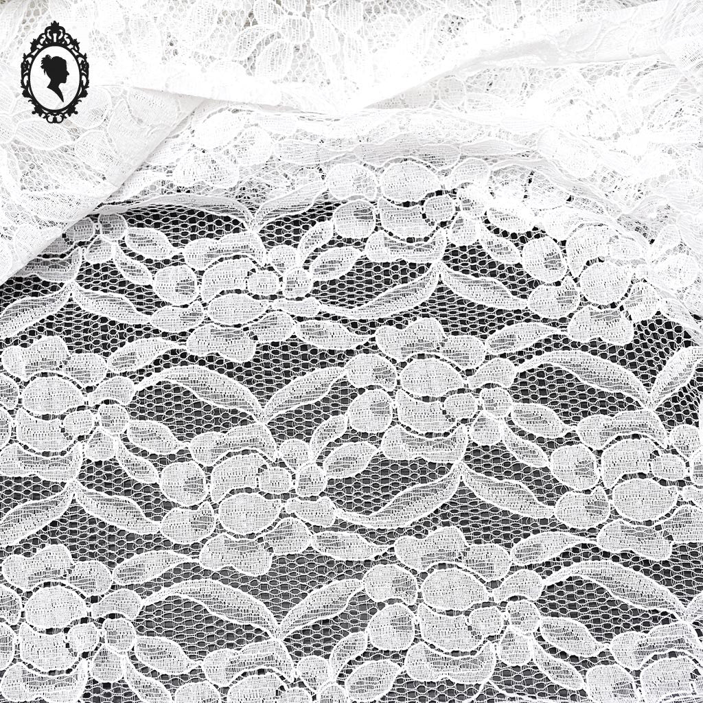 Magnifique rideau voilage dentelle fleurie blanc romantique
